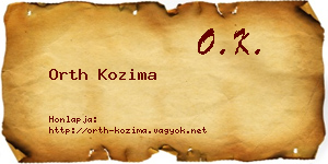 Orth Kozima névjegykártya